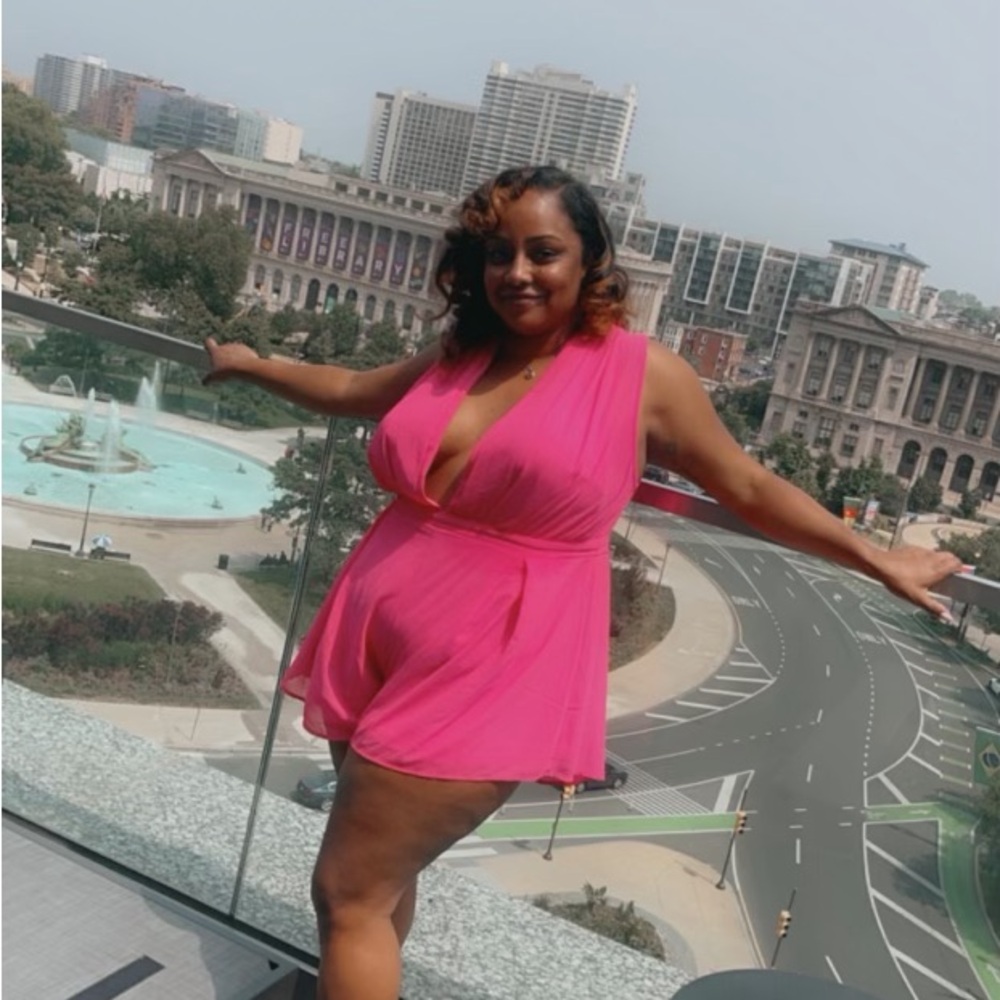 Fashion Nova Vibrant Pink Jumpsuit